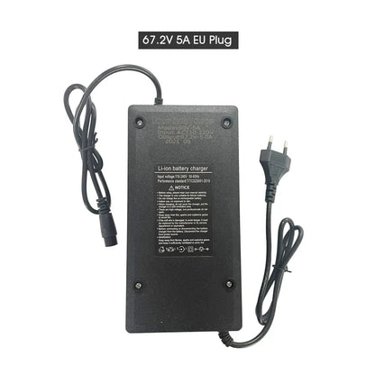 67.2V 5A Faster Chargers Charger Adapter for 60V E Scooter Lithium Battery Charger High Quality E-bike