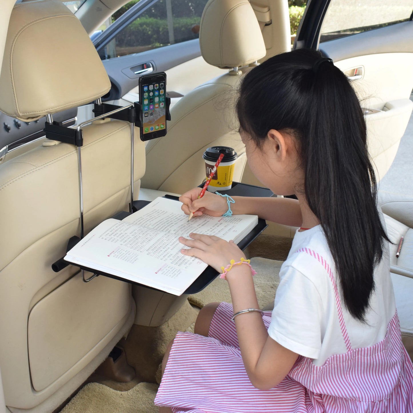 New Design Folding Laptop Work Desk Mount Portable Car Steering Wheel Desk Multifunctional Car Food Tray Table