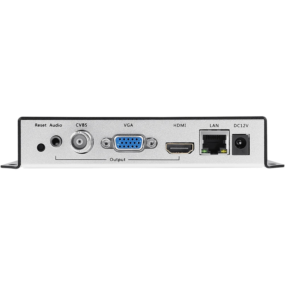 H.264 H.265 4K HDMI VGA CVBS Video Decoder NDI SRT RTMP HTTP RTSP UDP IP Video Receiver