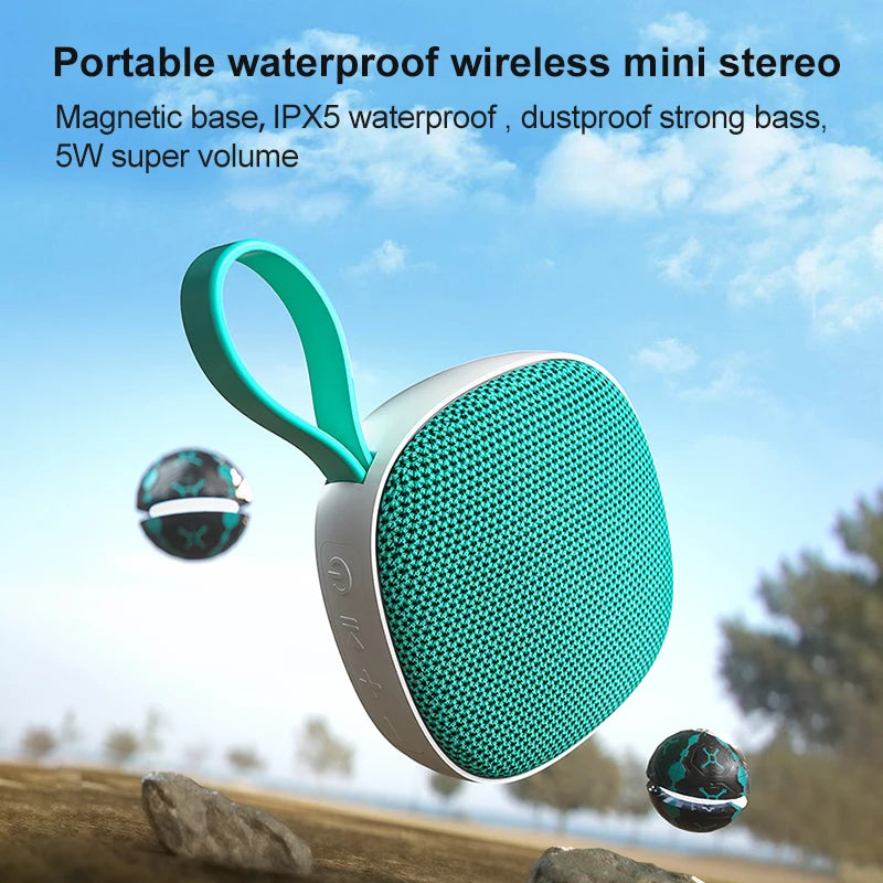 New Fashion Rockmia EBS-303 Popular Portable Speaker Bluetooth 5.4 with Strong Magnetic  Strap Passive Radiator Enhanced