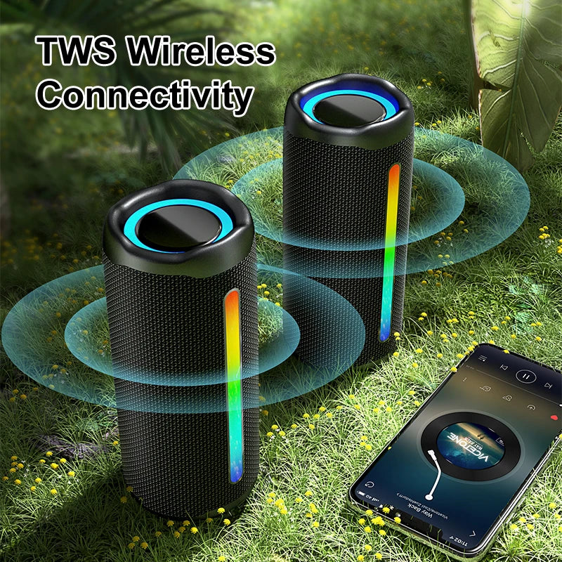 Electronic Gadgets RGB Bluetooth Speaker with HD Sound Portable Wireless IPX5 Waterproof Speaker BT5.3 for Home/Outdoor/Beach