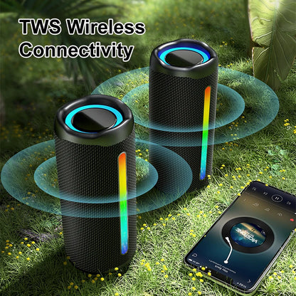 Electronic Gadgets RGB Bluetooth Speaker with HD Sound Portable Wireless IPX5 Waterproof Speaker BT5.3 for Home/Outdoor/Beach