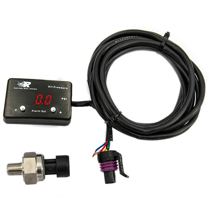 Universal 12v Pressure Display 200 Psi 1/8 Npt Sensor Digital Oil Gauge Pressure Display Oil Pressure Gauges/meter with Sensor