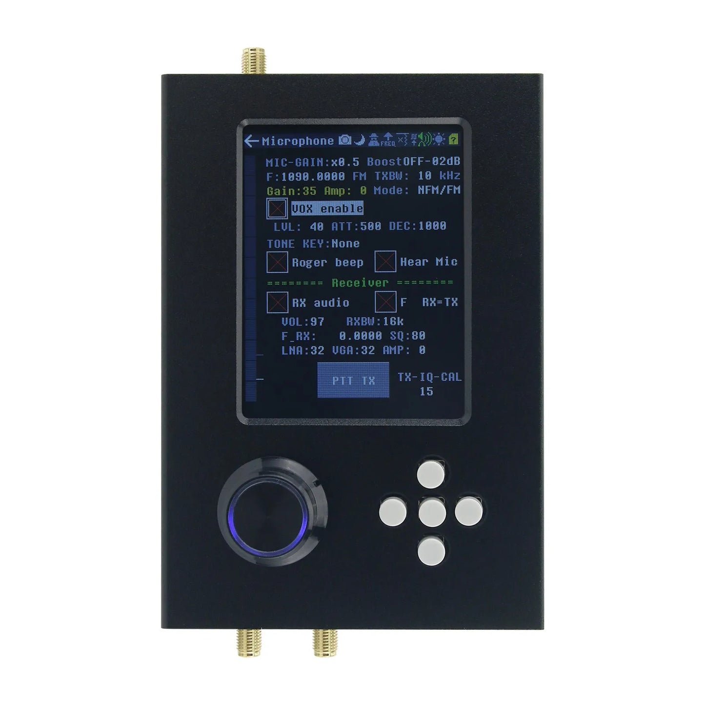 HamGeek 1MHz-6GHz HackRF One R10 V2.0.x + PortaPack H2M with Built-in Speaker + 5 Antennas + USB Cable
