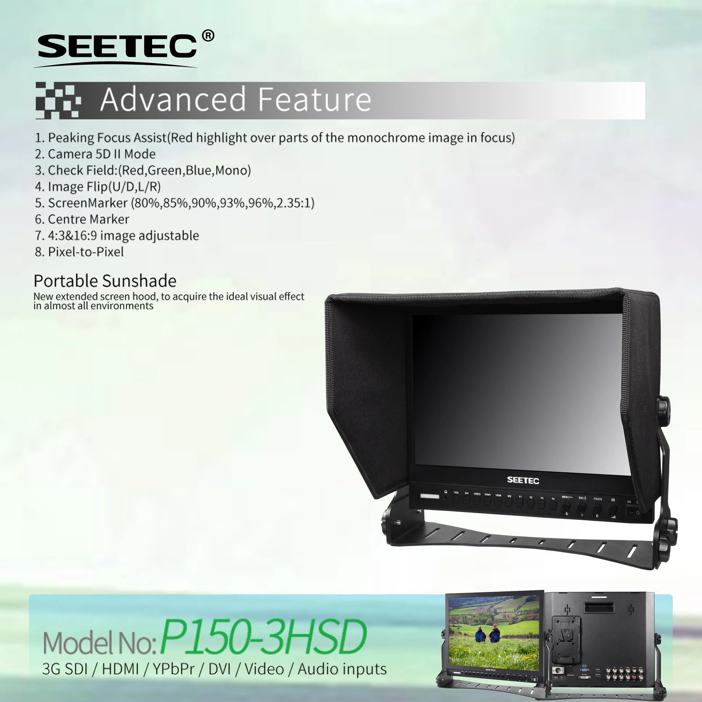 SEETEC P150-3HSD OEM Service | 15" HD Aluminum Broadcast Monitor | Custom Logo & Packaging | Wholesale Supplier