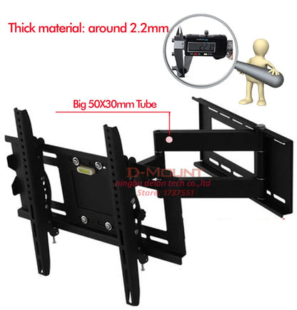 D-MOUNT DL-WA-102CT 60kg 60" 55" 46" Universal Retractable Swivel TILT 500x400 LCD Wall VESA Holder Full Motion Tv Bracket