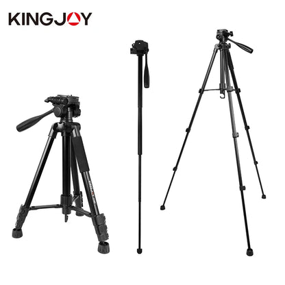 Kingjoy Professional 4 Sections Flexible Foldable Rotating Mini 360 Degrees Rotation Camera Tripod