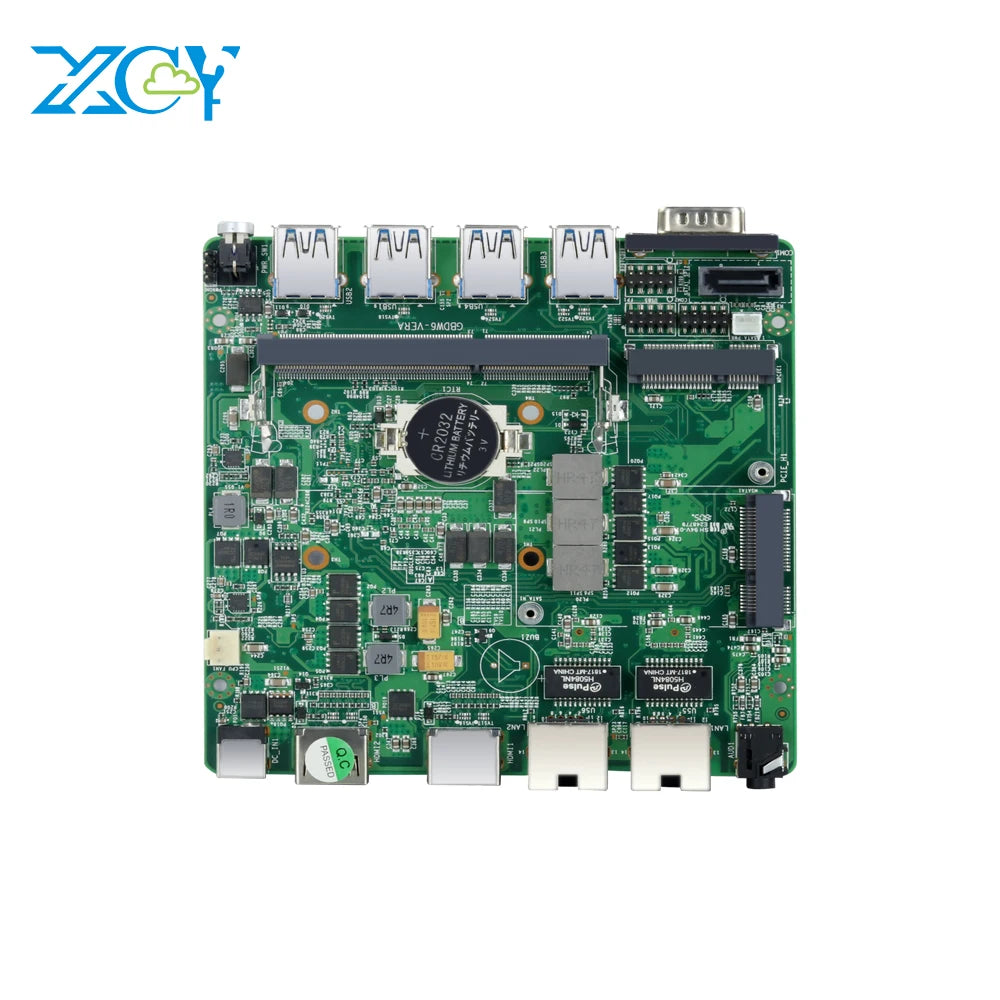 XCY Fanless Industrial Motherboard 2955U Dual Nic Dual RS232 Mini Pc Mainboard