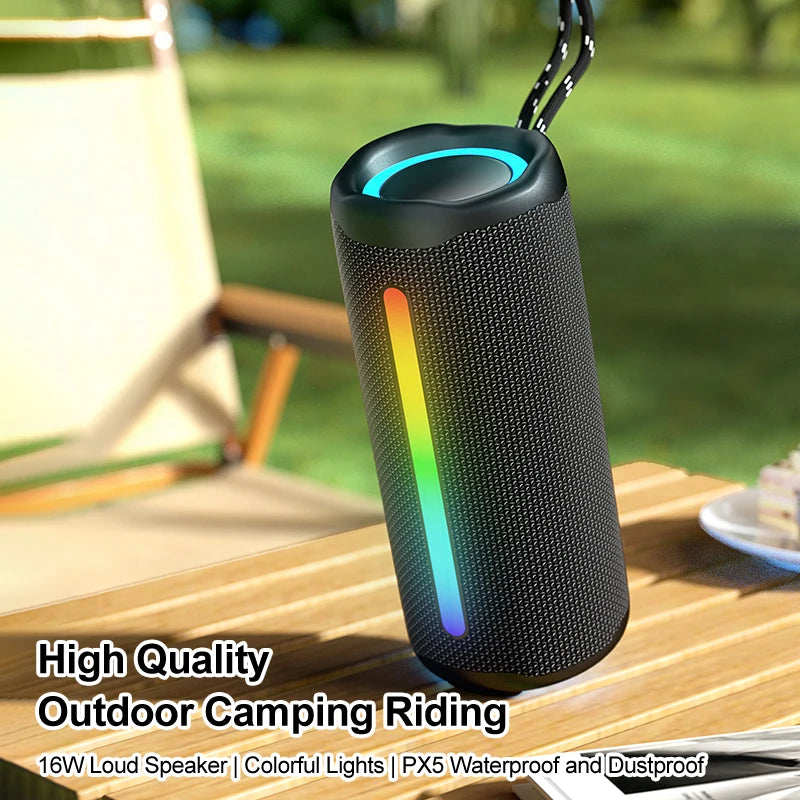 Electronic Gadgets RGB Bluetooth Speaker with HD Sound Portable Wireless IPX5 Waterproof Speaker BT5.3 for Home/Outdoor/Beach