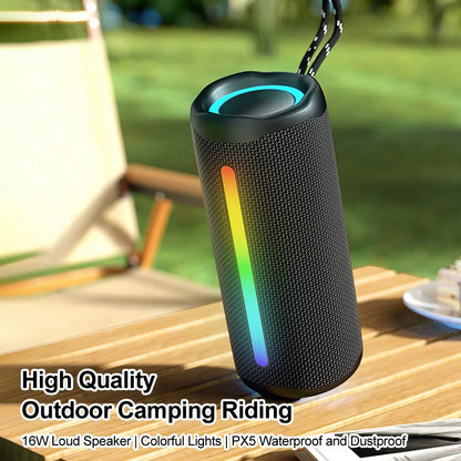 Electronic Gadgets RGB Bluetooth Speaker with HD Sound Portable Wireless IPX5 Waterproof Speaker BT5.3 for Home/Outdoor/Beach