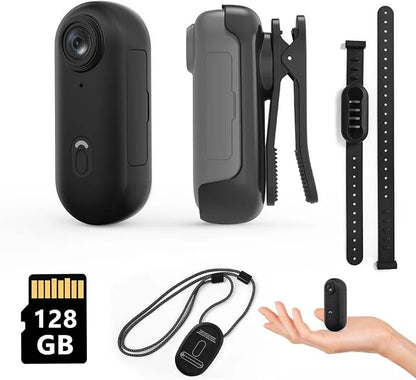 4K Thumb Action Camera,Small Body Camera with Spring Clip,Portable Vlogging,Helmet Cam for Cycling,Motorcycle