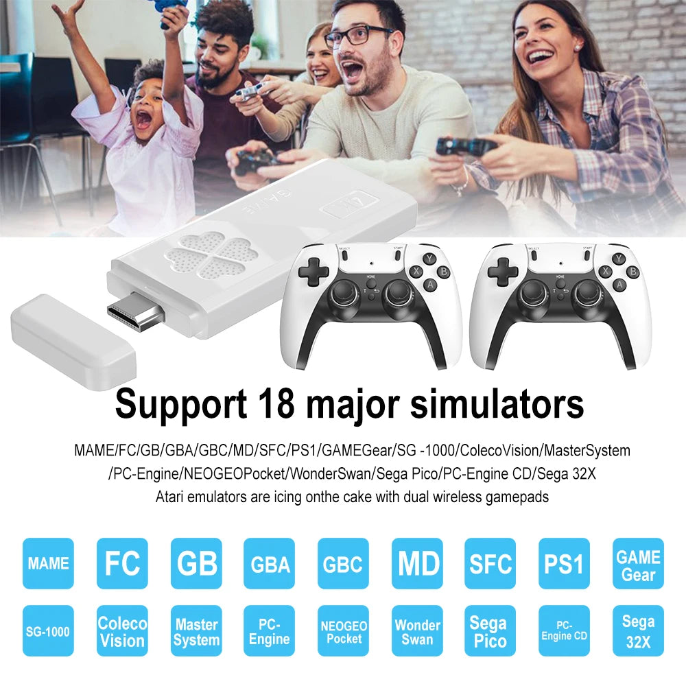 Smart TV BOX M8II Pro Mini 10000 Games TV Game Console 1GB 8GB With 64GB TF Allwinner H313 Android 12
