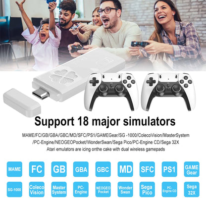 Smart TV BOX M8II Pro Mini 10000 Games TV Game Console 1GB 8GB With 64GB TF Allwinner H313 Android 12