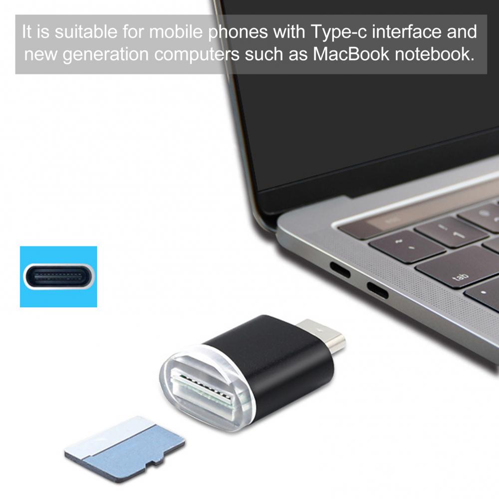 Mini Portable Type-c 3.1 Micro USB OTG Adapter High Speed Aluminum Alloy Memory Card Reader