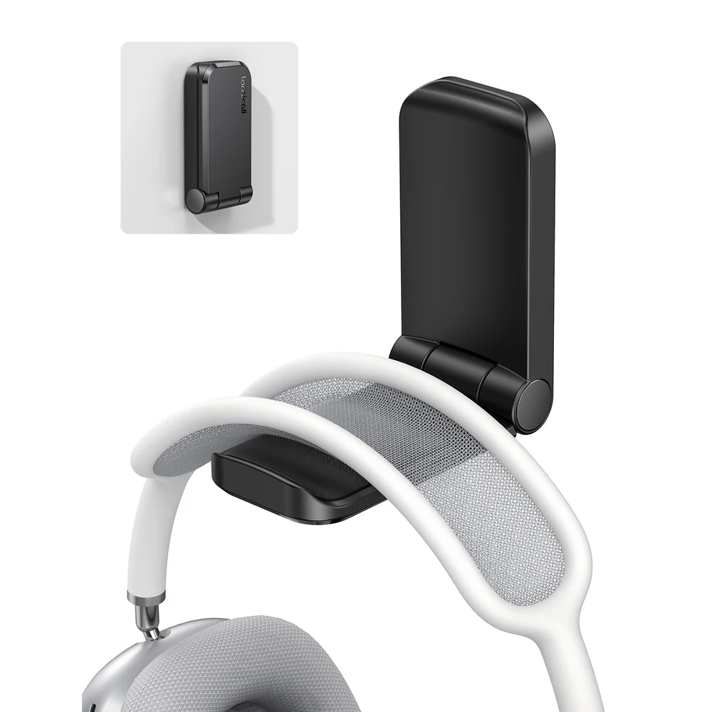 Lamicall DH02 Universal Headphone Holder Wall Mount Sticky Headset Hanger Hook No Drill Adhesive Earphone Stand for Gaming PC