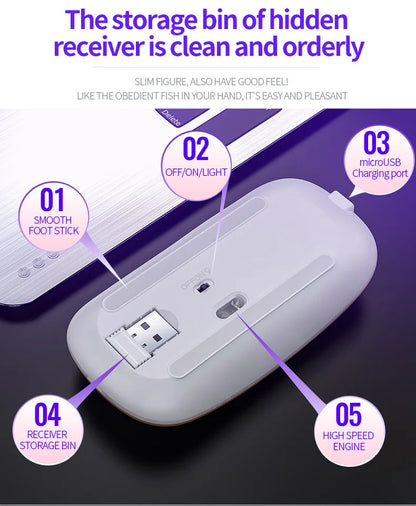 UTHAI DB60 wireless battery version mouse mute adjustable DPI1600 mouse intelligent sleep 2.4gHz long battery life mouse