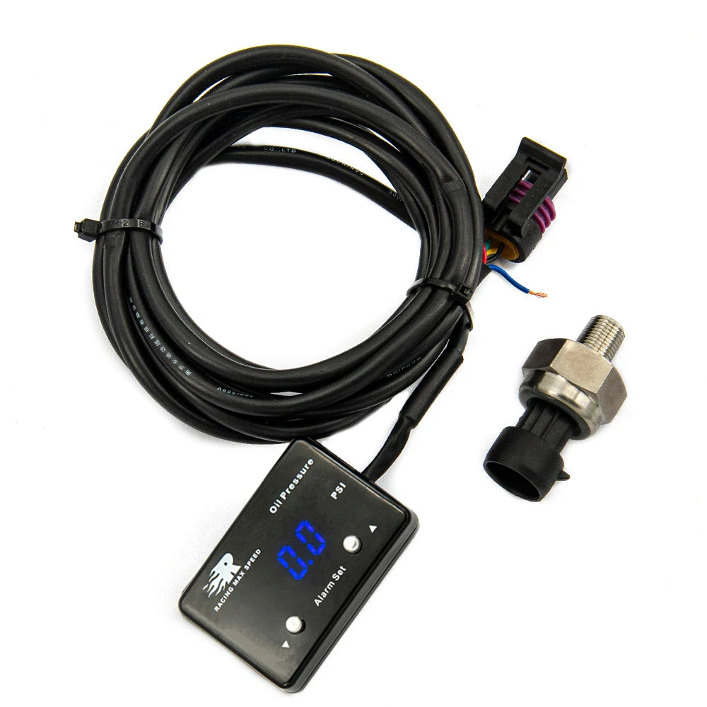 Universal 12v Pressure Display 200 Psi 1/8 Npt Sensor Digital Oil Gauge Pressure Display Oil Pressure Gauges/meter with Sensor