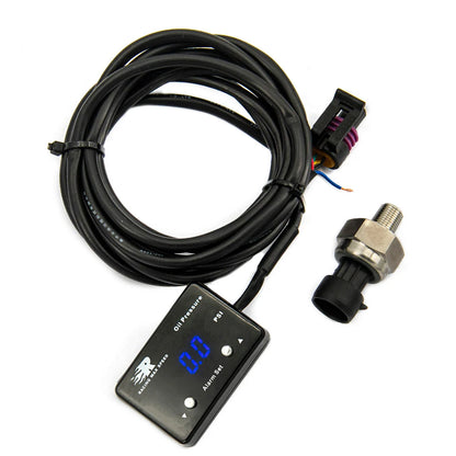 Universal 12v Pressure Display 200 Psi 1/8 Npt Sensor Digital Oil Gauge Pressure Display Oil Pressure Gauges/meter with Sensor