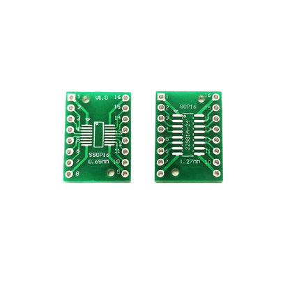 10PCS/Lot TSSOP16 SSOP16 SOP16 Transfer to DIP16 IC Adapter Converter Socket Board Module Adapters Plate 0.65mm 1.27mm