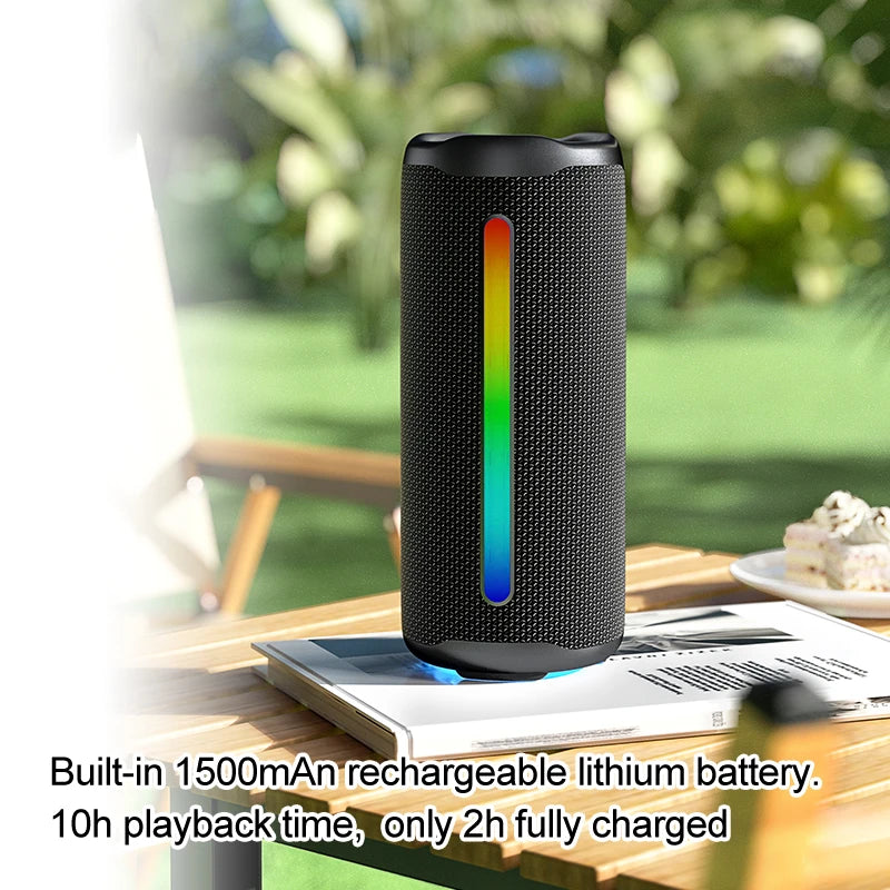 Electronic Gadgets RGB Bluetooth Speaker with HD Sound Portable Wireless IPX5 Waterproof Speaker BT5.3 for Home/Outdoor/Beach