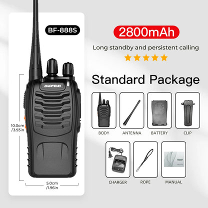 Portable Handheld Radio Authentic Baofeng Walkie-talkie Bf-888s UHF Single Band Secure Walkie Talkie
