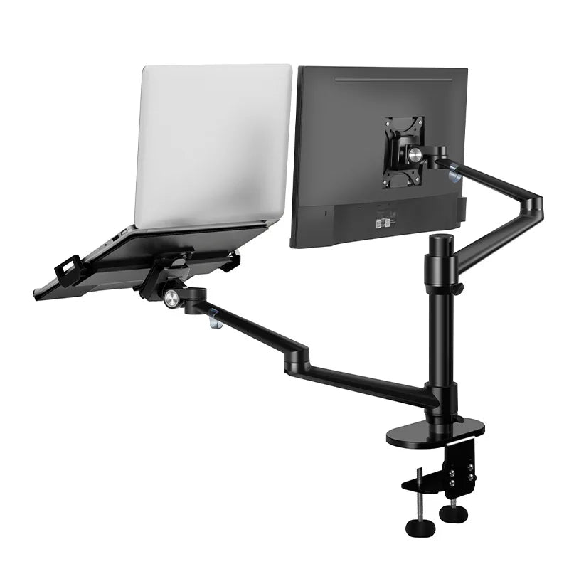 Aluminum OL-3L 12-17 Inch Laptop Stand Dual Monitor Arm Holder Height Adjustable 17-32 Inch Desktop Computer Desk New Product