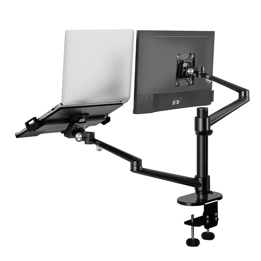 Aluminum OL-3L 12-17 Inch Laptop Stand Dual Monitor Arm Holder Height Adjustable 17-32 Inch Desktop Computer Desk New Product