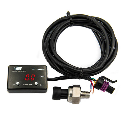 Universal 12v Pressure Display 200 Psi 1/8 Npt Sensor Digital Oil Gauge Pressure Display Oil Pressure Gauges/meter with Sensor