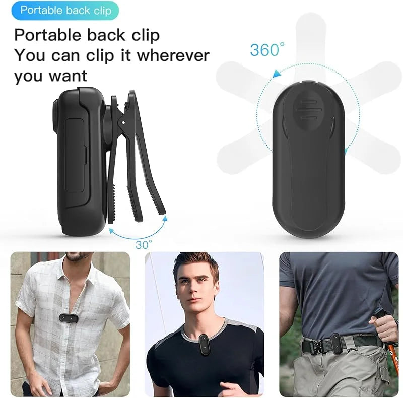 4K Thumb Action Camera,Small Body Camera with Spring Clip,Portable Vlogging,Helmet Cam for Cycling,Motorcycle