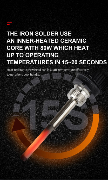 JCD Electric soldering iron 80W LCD Digital Display Adjustable temperature soldering iron tips 220V/110V Welding solder tools