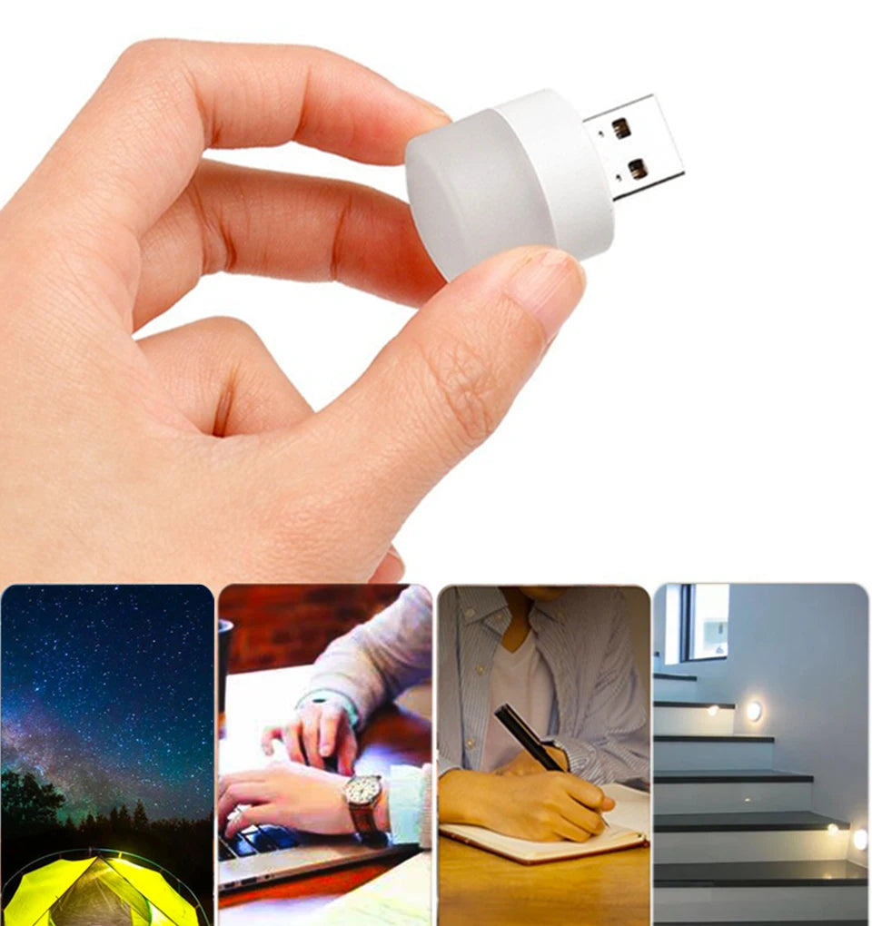 Mini USB Night Light LED Plug Lamp 1W Super Bright Eye Protection USB Book Light Computer Mobile Power Charging USB LED