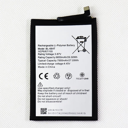 Original Battery For Tecno BL-68AT  Battery  POVA 2 pova2 LE7 POVA 3 +Free Tools