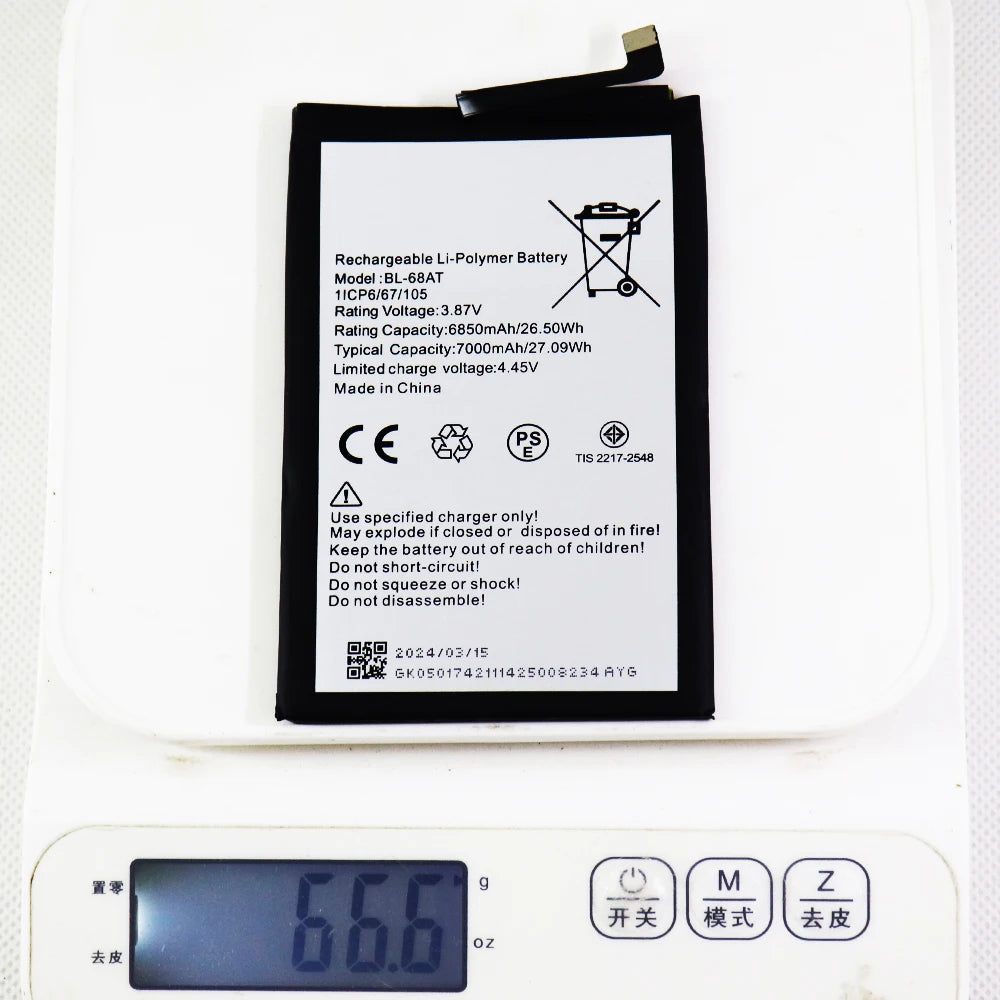 Original Battery For Tecno BL-68AT  Battery  POVA 2 pova2 LE7 POVA 3 +Free Tools