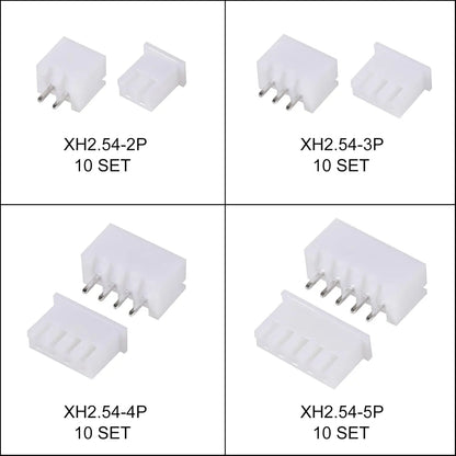 230Pcs 2.0mm JST-PH Connector Kit with 2.0mm Female Pin Header 2/3/4/5 Pin Housing Connector Adapter Plug Terminal Kit