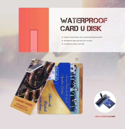 20 PCS/LOT USB Credit Card 2.0 3.0 pendrive 1GB 2GB 4GB 8GB 16GB 32GB 64GB 128GB memorias cle memory stick Business Card usb