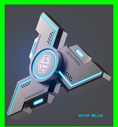 New Technology Smart Black Technology Fidget Spinner Metal Alloy Gyro Luminous Hand Stress Relief Toy Boy Adults Birtday Gifts