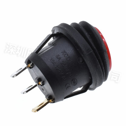5PCS ON/OFF Round Waterproof Boat LED Rocker Switch Light 12V 220V Power Button Switch On Off On Toggle Boat