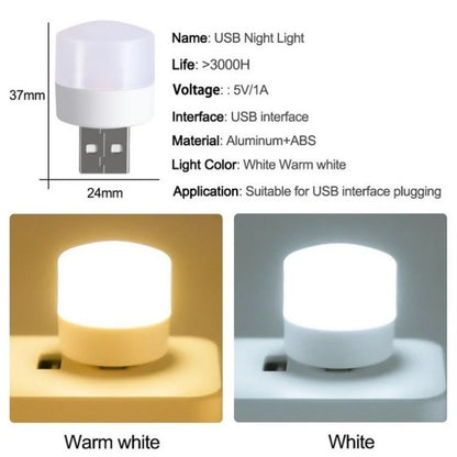 Mini USB Night Light LED Plug Lamp 1W Super Bright Eye Protection USB Book Light Computer Mobile Power Charging USB LED