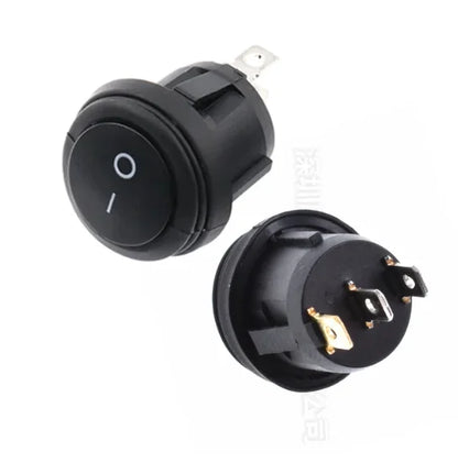 5PCS ON/OFF Round Waterproof Boat LED Rocker Switch Light 12V 220V Power Button Switch On Off On Toggle Boat