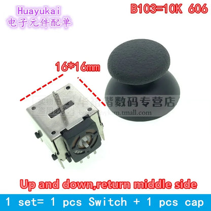 helicopter Model Aircraft Remote Control Potentiometer 3D Model Airplane Remote Control Throttle Rocker Joystick 10k 5k 16*16mm