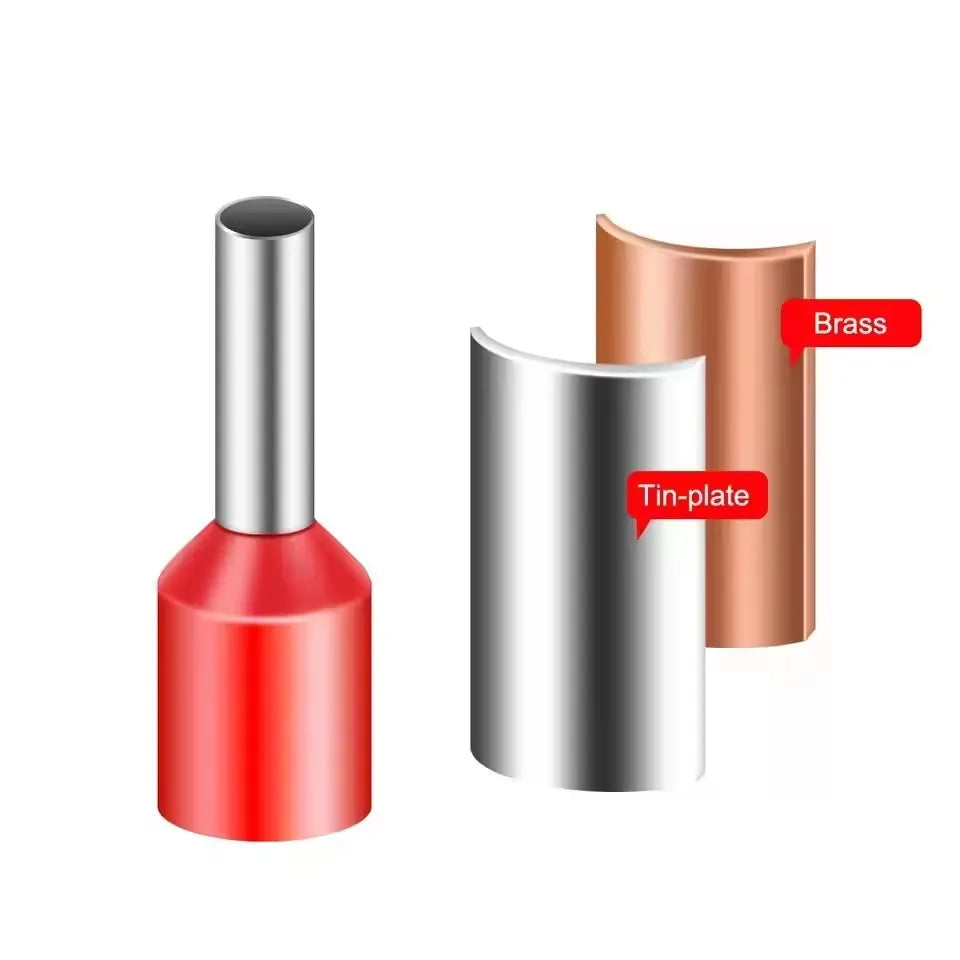 Tubular Crimp Terminals Electrical Wire Cable Ferrules Connectors 308 E0508 E7508 E1008 E1508 E2508 E4009 E6012 E10-12 Insulated