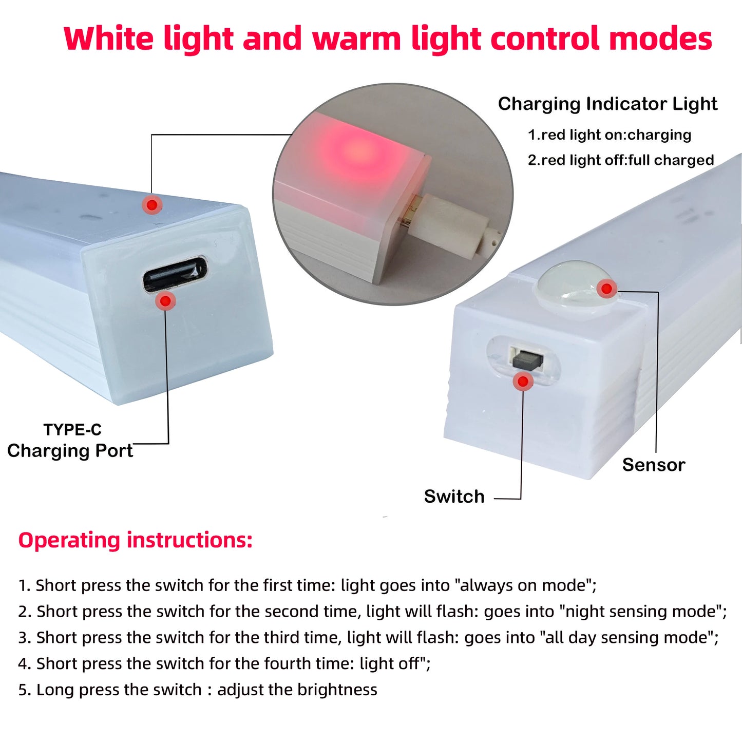 Wireless LED Night Lights Motion Sensor Lights Closet Kitchen Night