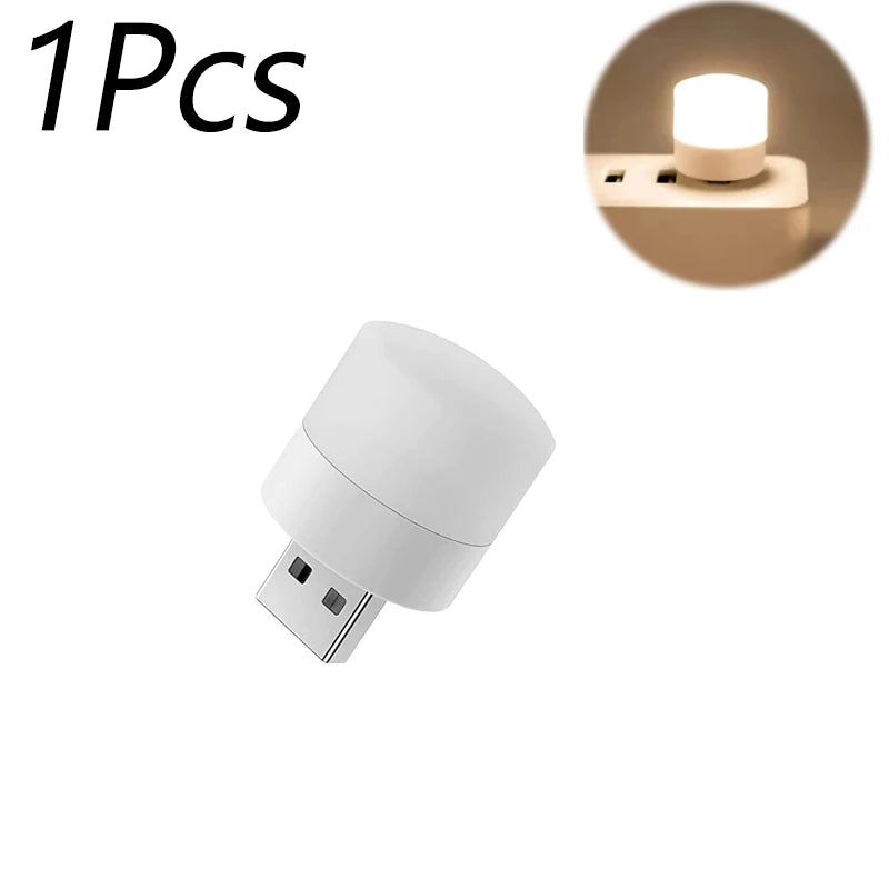 Mini USB Night Light LED Plug Lamp 1W Super Bright Eye Protection USB Book Light Computer Mobile Power Charging USB LED