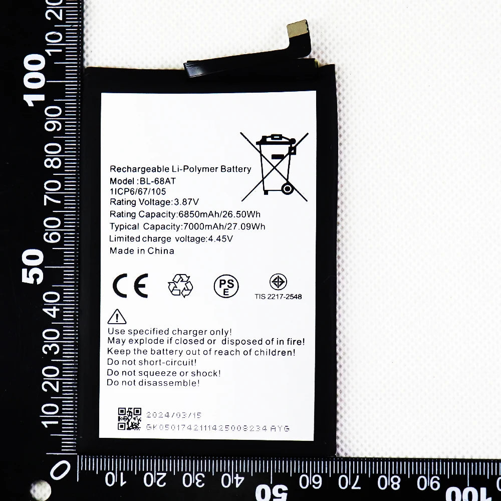Original Battery For Tecno BL-68AT  Battery  POVA 2 pova2 LE7 POVA 3 +Free Tools