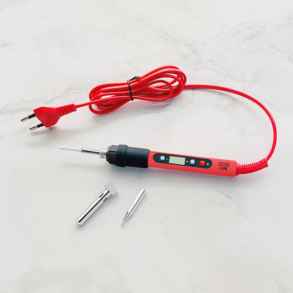 LF 80W Digital display soldering iron welding set C/F switching calibration temperature 100-500C home repair DIY soldering set