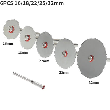 6-32Pcs Mini Circular Saw Blade Set Sanding Grinding Wheel Cutting Disc for Dremel Accessories Metal Cutting Rotary Tools