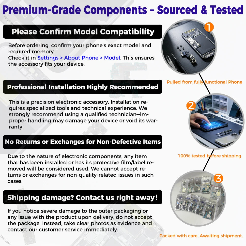 Features Work Camera For iPhone 11 12 Pro 14 Pro Max MINI Back Camera Rear Main Camera For iPhone 12 13 PRO MAX 14 Plus Camera