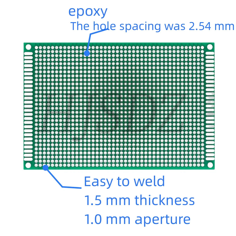 Double Side Prototype Diy Universal Printed Circuit PCB Board Protoboard 9x15 8x12 7x9 6x8 5x7 4x6 3x7 2x8 CM
