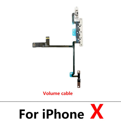 New Power Flex Cable For IPhone 7 8 Plus X XR XS Max Mute & Volume Switch On Off Button Key Replacement Parts
