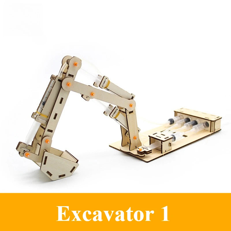DIY Microscope Excavator fan robot  Model Kit - Science And Technology Trend Toy for Small Projects Educational Experiment